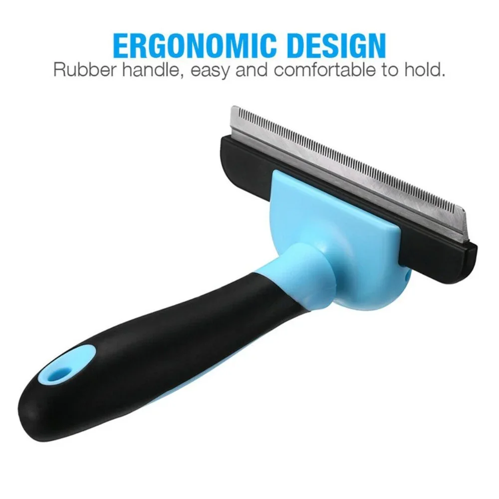 🐾 Professional Pet Deshedding Tool ✨ Dog & Cat Grooming Brush Fur Remover